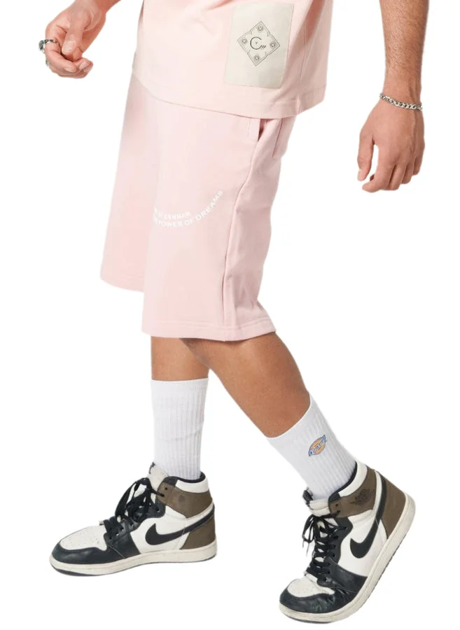 هاوس اوف سينمار Pink Short With Power Of Drams Print