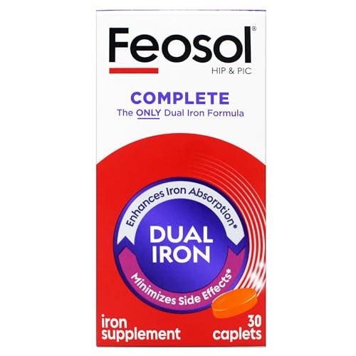Feosol Bifera HIP PIC Iron Supplement Complete 30 Caplets Pack of 3 - Image 5