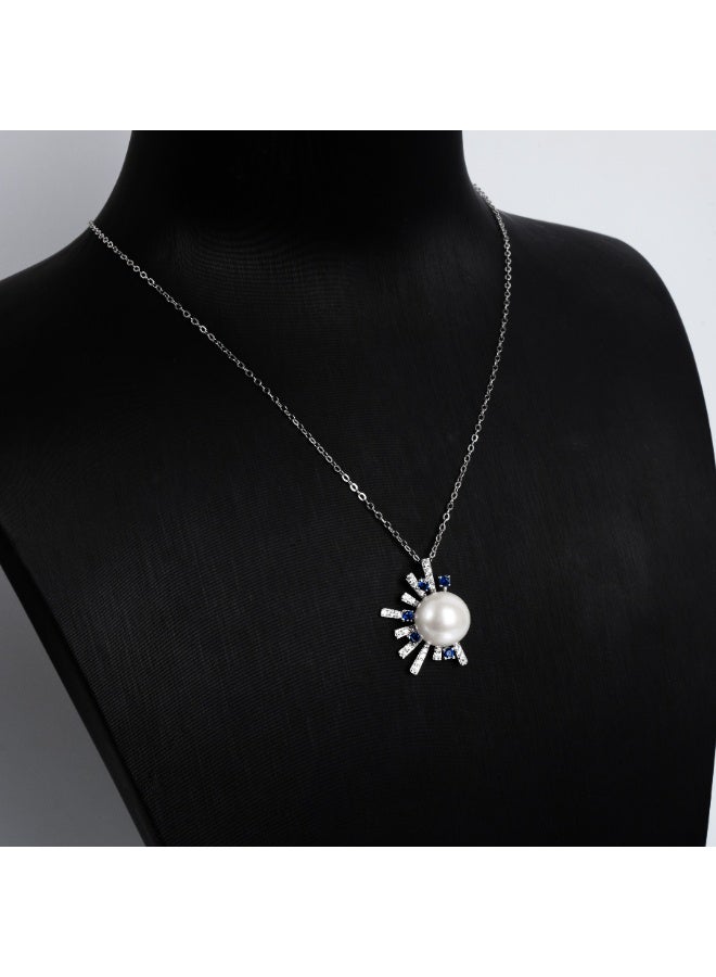 GOKAANDMESCHE 925 Sterling Silver Pendant Necklace with Freshwater Pearl and Gemstones - Image 1