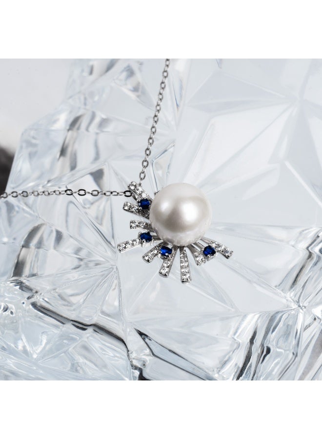 GOKAANDMESCHE 925 Sterling Silver Pendant Necklace with Freshwater Pearl and Gemstones - Image 4