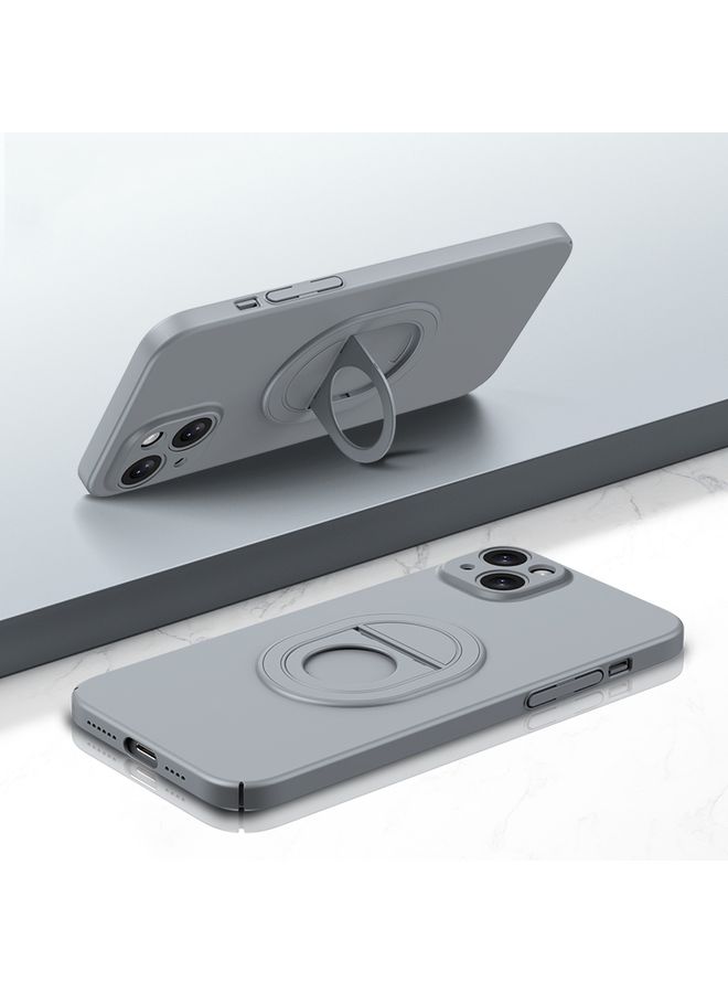 Case Cover For iPhone 14 Plus Magsafe Hidden Fold Holder Full Coverage Shockproof Phone Case Grey