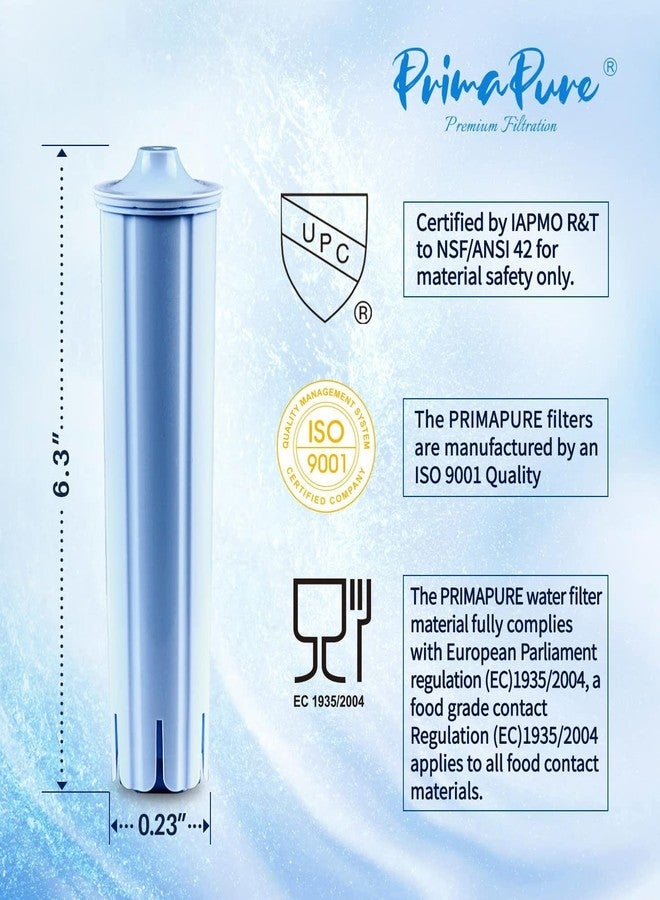 PrimaPure عبوة من 3 فلاتر مياه بديلة لماكينات القهوة PrimaPure، متوافقة مع فلاتر Jura Clearyl Blue 71445، 67879، ENA3، ENA5، J6، J9، J95. معتمدة وفقًا لمعيار NSF/ANSI 42 من قِبل IAPMO R&T. - Image 3