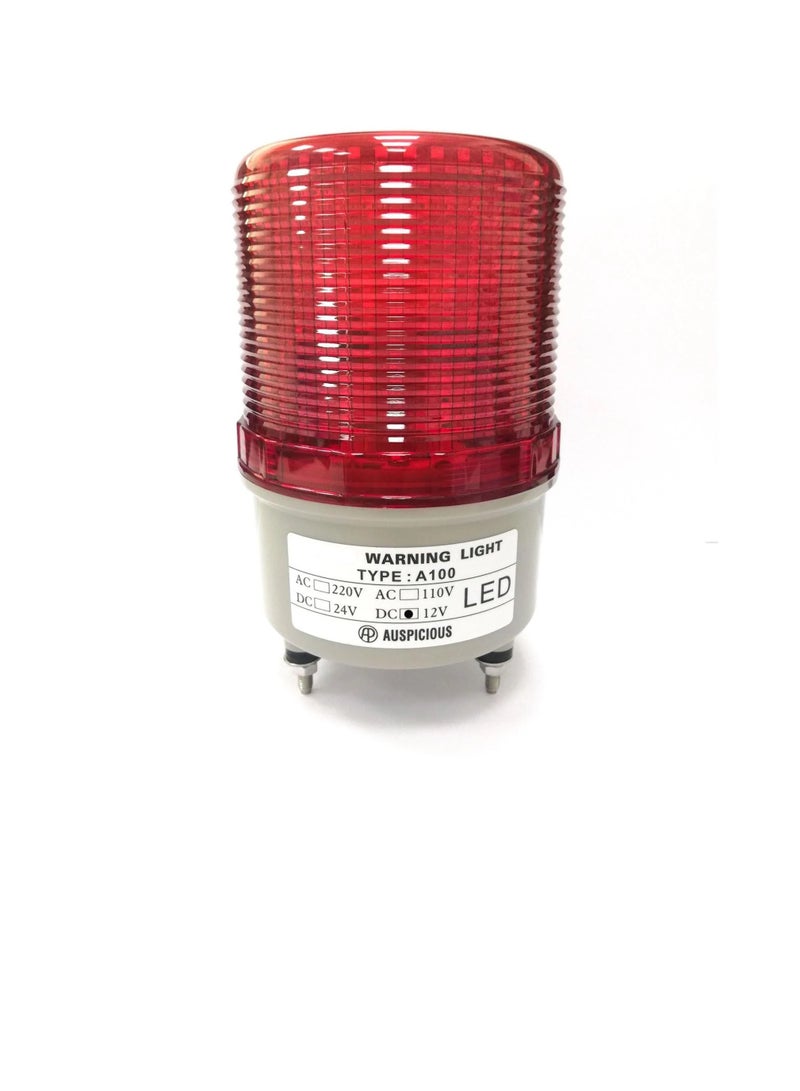 LED Rotating Beacon Light Red Color Screw Mount A100R Auspicious 24 VDC  - Image 3