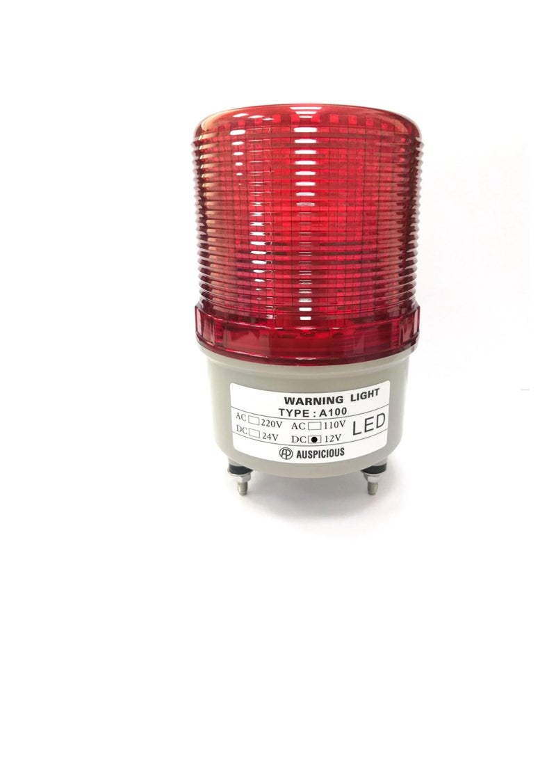 LED Rotating Beacon Light Red Color Screw Mount A100R Auspicious 24 VDC  - Image 1