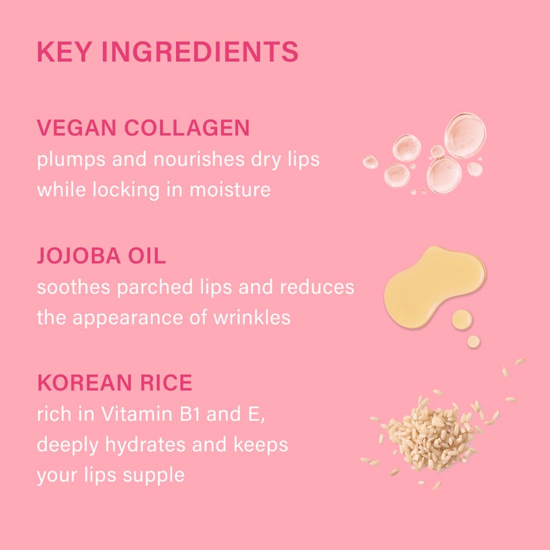 Melixir Vegan Lip Treatment, Sheer Tinted Lip Balm for Instant Hydration & Shine, Moisturizing Lip Gloss, Infused with Vegan Collagen & Jojoba Oil, Cruelty-Free, Korean Skincare-3 Pomelo(0.5oz/15g) - Image 5