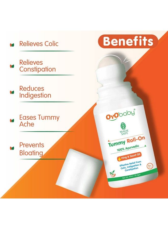 OYO BABY Easy Tummy Rollon For Baby Quick Relief From Colic & Gas Constipation & Indigestion ; Hing & Saunf ; For 0 To 1 Year; 100% Ayurvedic40 Ml - Image 4