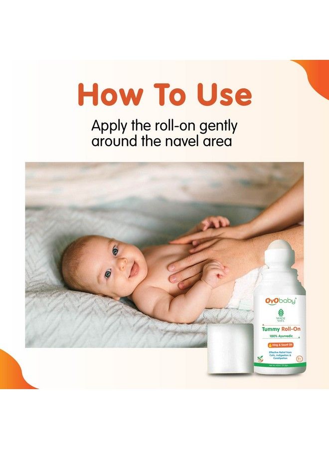 OYO BABY Easy Tummy Rollon For Baby Quick Relief From Colic & Gas Constipation & Indigestion ; Hing & Saunf ; For 0 To 1 Year; 100% Ayurvedic40 Ml - Image 5