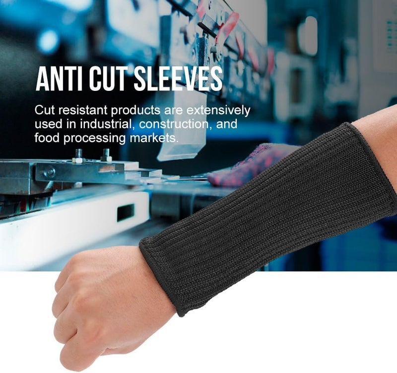 klarako Cut Resistant Arm Protection, Professional Safe Armband Arm Sleeves 1 Pair Stainless Steel Wire Cut Resistant Arm Gloves for Outdoor, Kitchen (2#) - Image 5