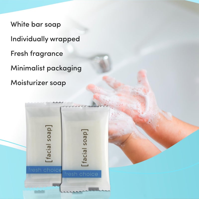 Fresh Choice Bulk Hotel Soap, Individually Wrapped Bar Soaps, Mini Trial Size Toiletries, Bath Body Hand Soap for Vacation Rentals and Motel Guest Bathroom, 0.5 oz, Pack of 100 - Image 2