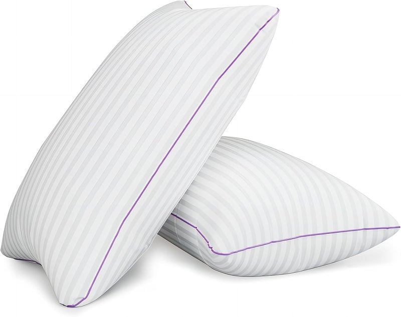 VAINOC Pillows Queen Size Set of 2,Breathable Hotel Collection Bed Pillows for Sleeping Medium Soft Down Alternative Microfiber Filled,20 x 30 Inches - Image 1
