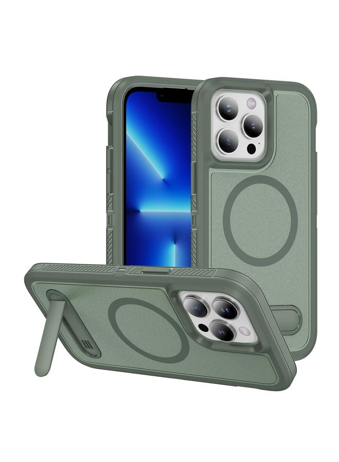 S-TOP Case For iPhone 13 Pro Max Guard MagSafe Holder Matte PC Hybrid TPU Phone Case - Image 1