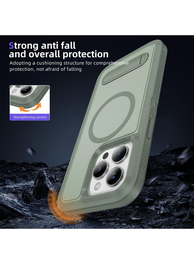 S-TOP Case For iPhone 13 Pro Max Guard MagSafe Holder Matte PC Hybrid TPU Phone Case - Image 5