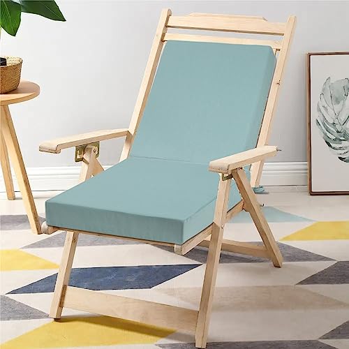 FUNHOME Outdoor Cushion Covers 22 x 20 x 4 Inch, No Insert! 2 Pack Water Repellent Patio Chair Seat Cushion Slip Covers with Zipper and Tie, Replacement Cover Only(Aqua Leala) - Image 2