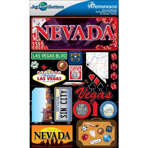 Reminisce Jet Setters 2 3-Dimensional Sticker, Nevada - Image 1