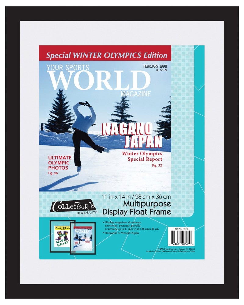 MCS 11x14 Inch Magazine Display Float Frame (46646) , White - Image 4