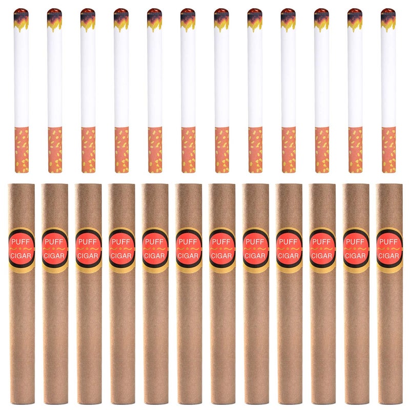 2FY2SW 24 Pcs Fake Puff Cigarettes Fake Cigars for Prank JokeNovelty Smoking Gag 12 Cigarettes 12 Cigars - Image 3