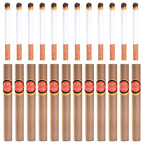 2FY2SW 24 Pcs Fake Puff Cigarettes Fake Cigars for Prank JokeNovelty Smoking Gag 12 Cigarettes 12 Cigars - Image 1