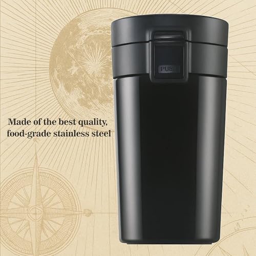Sulfar Hydra Vacuum Insulated 300 ml Coffeemate Stainless Steel Travel Mug Spill Proof (Black) - Image 5