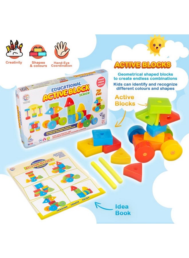 RATNA'S Building Block Toys for Kids.Age(2 to 6) Multicolour (Active Blocks Senior) - Image 3
