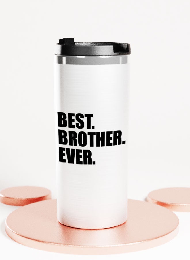 LIT كوب فضي أفضل أخ على الإطلاق اقتباس كوب ستانلس ستيل أفضل هدية للأخ أفكار هدايا للعائلة - Image 1
