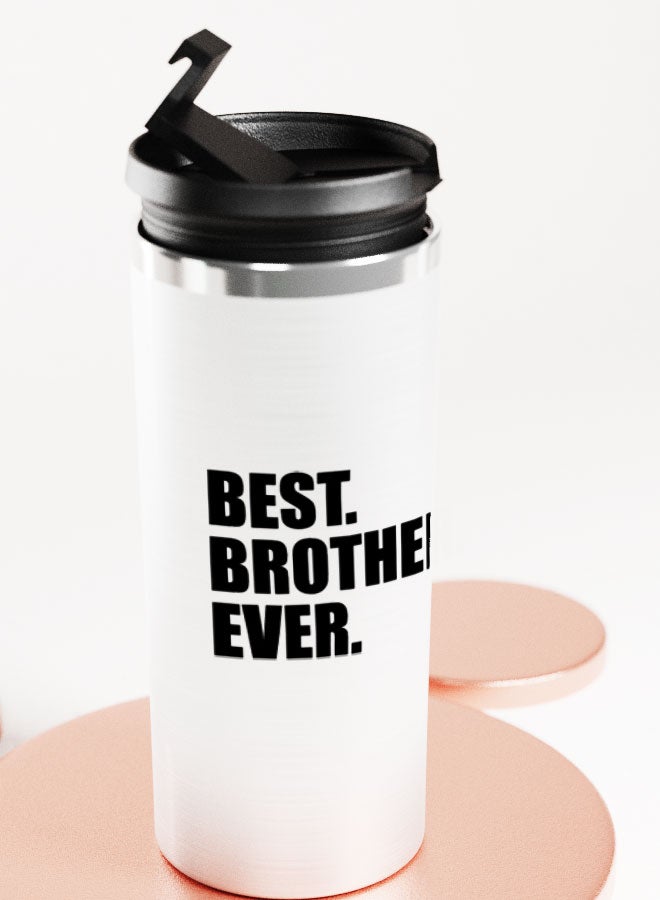 LIT كوب فضي أفضل أخ على الإطلاق اقتباس كوب ستانلس ستيل أفضل هدية للأخ أفكار هدايا للعائلة - Image 4