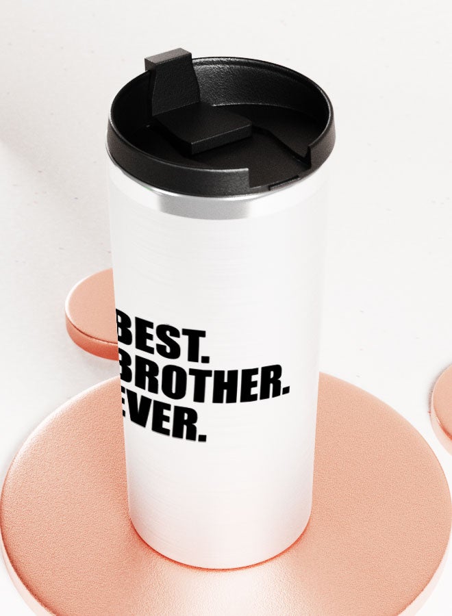 LIT كوب فضي أفضل أخ على الإطلاق اقتباس كوب ستانلس ستيل أفضل هدية للأخ أفكار هدايا للعائلة - Image 3