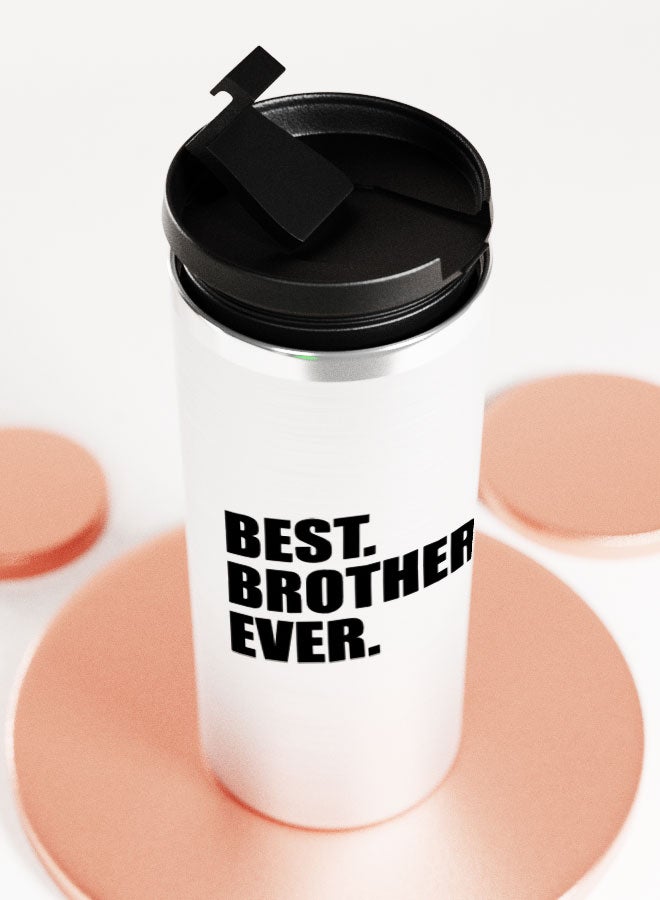 LIT كوب فضي أفضل أخ على الإطلاق اقتباس كوب ستانلس ستيل أفضل هدية للأخ أفكار هدايا للعائلة - Image 5