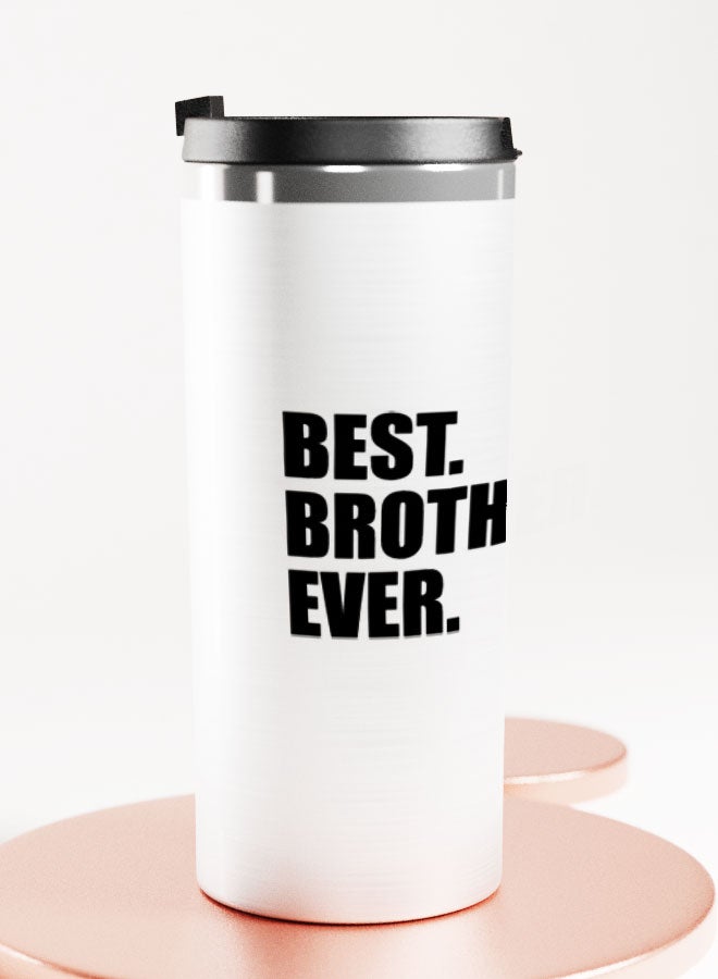 LIT كوب فضي أفضل أخ على الإطلاق اقتباس كوب ستانلس ستيل أفضل هدية للأخ أفكار هدايا للعائلة - Image 2