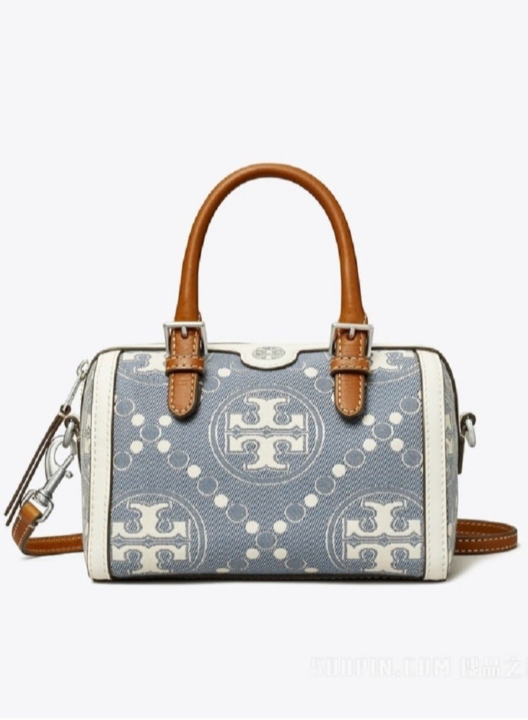 Burch TORY BURCH T Monogram Mini Barrel Bag - Image 1