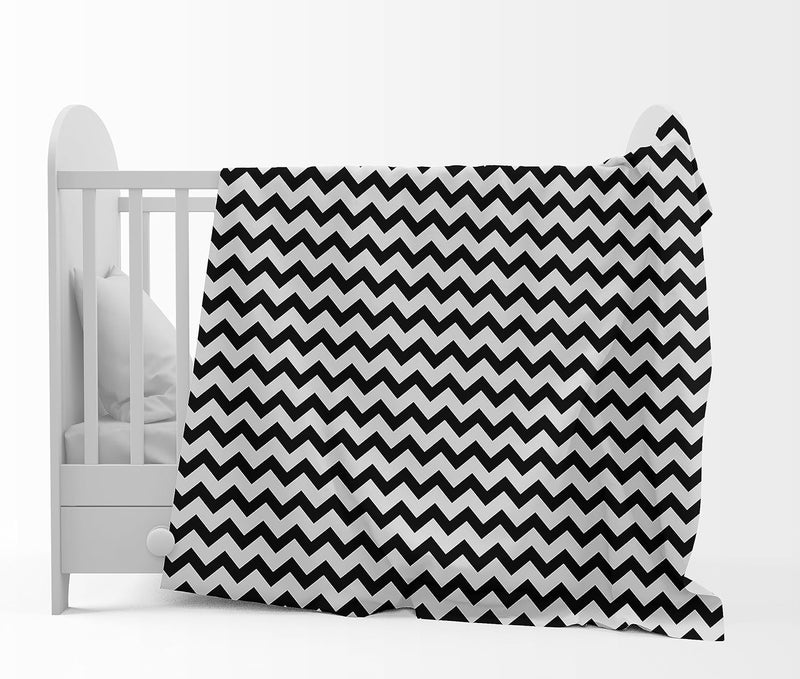 Divine Casa 120 GSM Microfiber Single Kids Dohar 04 Years Soft Lightweight Throw Blanket Cozy Breathable AllSeason Comfort 140 x 100 CM ZigZag Pattern Anthracite
