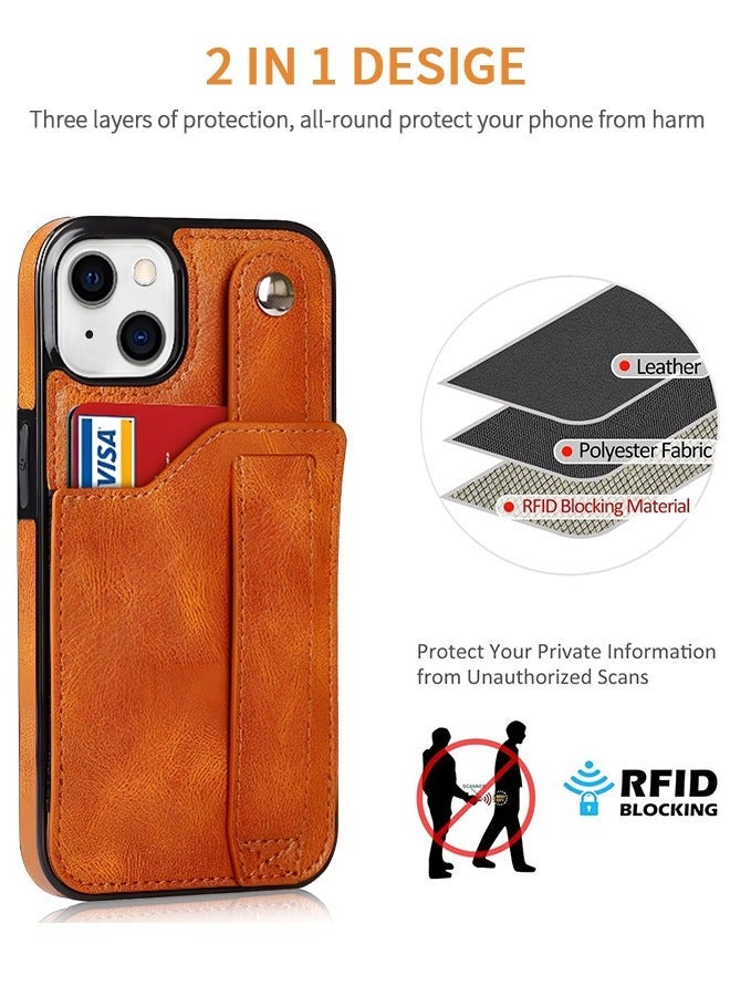 GROIC Iphone 14 Max Case 6.7 Inch, Luxury Leather Wallet Style Business Case, Scratch Resistant, Shock Resistant Strap Wrist Card Slot Phone - Image 3