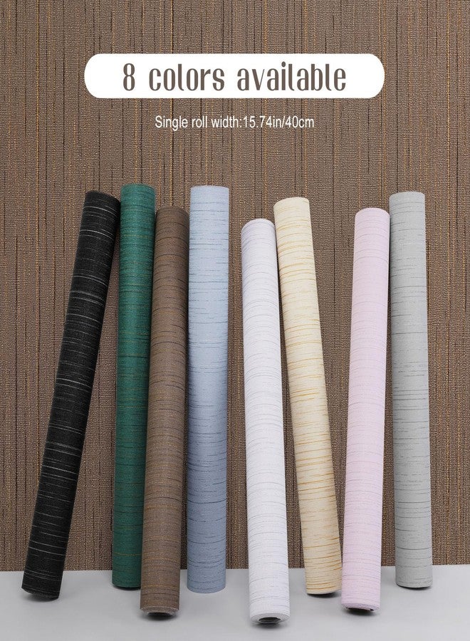 Qianglive Brown Grasscloth Wallpaper Peel and Stick Wallpaper Texture Contact Paper 15.7"x120" Vintage Wallpaper Removable Waterproof Wall Paper for Room Walls Cabinets Furniture Drawers Desk - Image 2