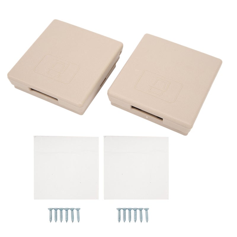 Foldable Cup Holder Beige Premium Plastic - Durable Waterproof Easy Clean Car Drink Holder - Space Saving Folding Design for RV SUV Car - Image 1