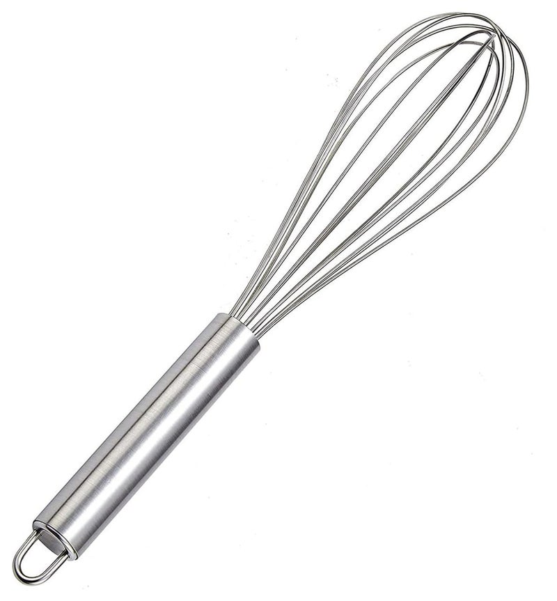 Black Olive Stainless Steel Manual Hand Whisk - Balloon Wire Whisk for Mixing, Beating, Whipping & Blending, Kitchen Baking & Cooking Beater Tool for Egg, Cake Batter, Cream, Sauces & Drinks (20CM) - Image 5
