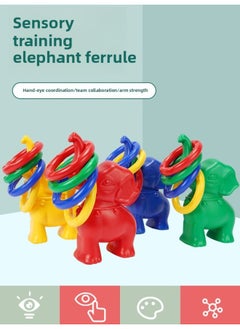 Generic Elephant Ring Kindergarten Children's Outdoor Toy Equipment Ring Sensory Training Equipment Game Ring Household Ring-Color:Colorful Ferrule +8 Ferrule Height 43CM  - Image 5