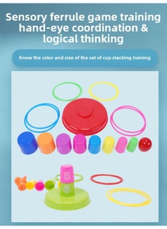 Generic Elephant Ring Kindergarten Children's Outdoor Toy Equipment Ring Sensory Training Equipment Game Ring Household Ring-Color:Colorful Ferrule +8 Ferrule Height 43CM  - Image 4