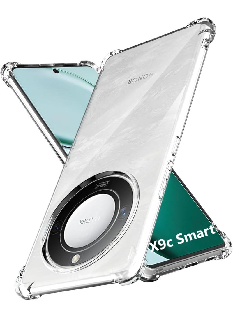 Muzz حافظة هاتف لهونر X9c سمارت، غطاء شفاف من TPU مع حماية عدسة الكاميرا، حماية من 4 زوايا - Image 1