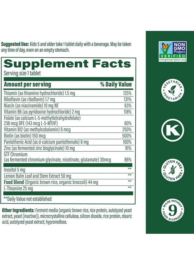 MegaFood Kids B Complex - B Complex Vitamin Supplement, 8 B Vitamins - Vitamin B6, Vitamin B12, Folate, Biotin & More, Supports Cellular Energy Production, Vegetarian, Gluten Free - 30 Mini Tablets - Image 3