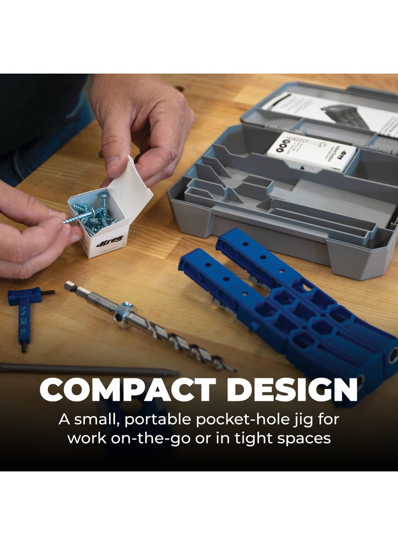 Kreg Durable Kreg Pocket-Hole Jig 320 with Classic 2" Face Clamp - Includes Wood Clamps for Woodworking & Tight Spaces - For Materials 1/2" to 1 1/2" Thick  - Image 3