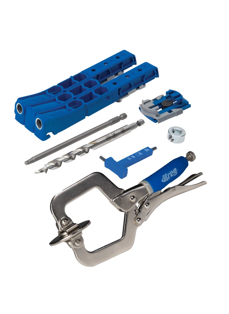 Kreg Durable Kreg Pocket-Hole Jig 320 with Classic 2" Face Clamp - Includes Wood Clamps for Woodworking & Tight Spaces - For Materials 1/2" to 1 1/2" Thick  - Image 1
