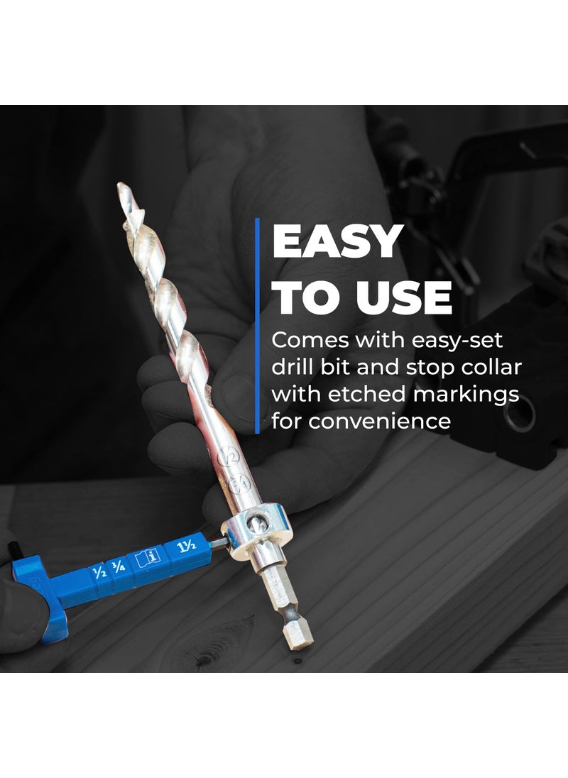 Kreg Durable Kreg Pocket-Hole Jig 320 with Classic 2" Face Clamp - Includes Wood Clamps for Woodworking & Tight Spaces - For Materials 1/2" to 1 1/2" Thick  - Image 5