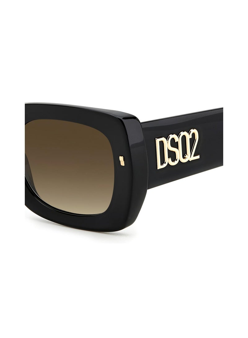 DSQUARED2 Dsquared2 D2 0061/S 0807‑HA Men’s Rectangular Sunglasses – 51 mm Brown Gradient Lens – UV400 Protection  - Image 3