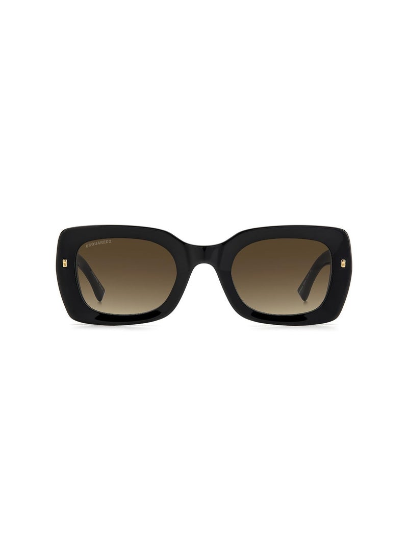 DSQUARED2 Dsquared2 D2 0061/S 0807‑HA Men’s Rectangular Sunglasses – 51 mm Brown Gradient Lens – UV400 Protection  - Image 2