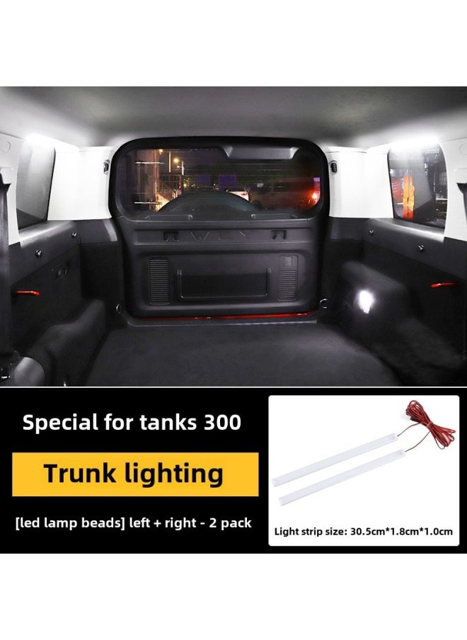 Tank 300 Trunk Lamp Modified Interior Tail Box Side Window Lamp LED Lighting Highlight Strip Special Accessories-Color:Tank 300 Rear Trunk Led Lighting (2 Left + Right)-Specifications:Standard