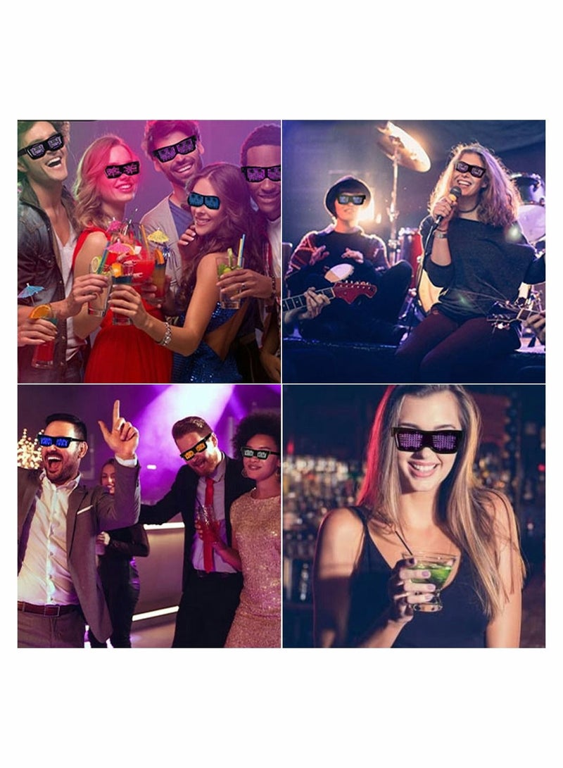SYOSI LED Light Up Glasses Customizable Pattern Color for Masquerade Carnival Parties Night Clubs Music Festivals Party Favors - Image 3