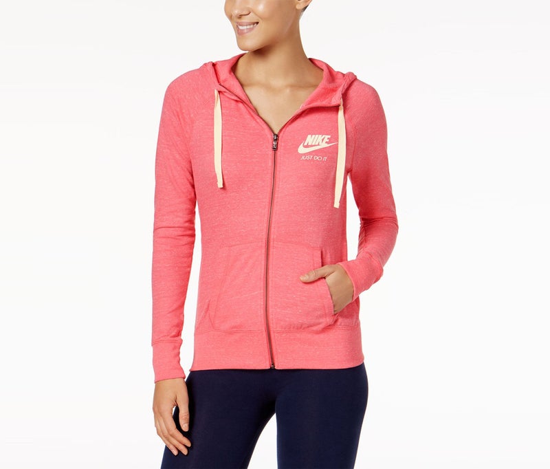 Nike Women Gym Vintage Full,Zip Hoodie, Pink - Image 1