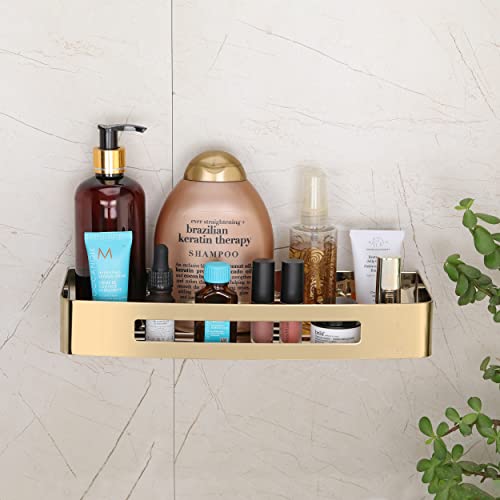 FORTUNE Premium 304 Grade Stainless Steel Wall Mount Shelf, Multi-Functional Storage Shelf/Kitchen Shelve/Rack, Basket Bathroom Accessories Homes, Hotels- (12 x 5 Inch) (Gold Finish, Pack of 2) - Image 4