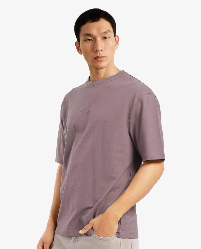 رير رابِت Men's Solid Oversized T-Shirt