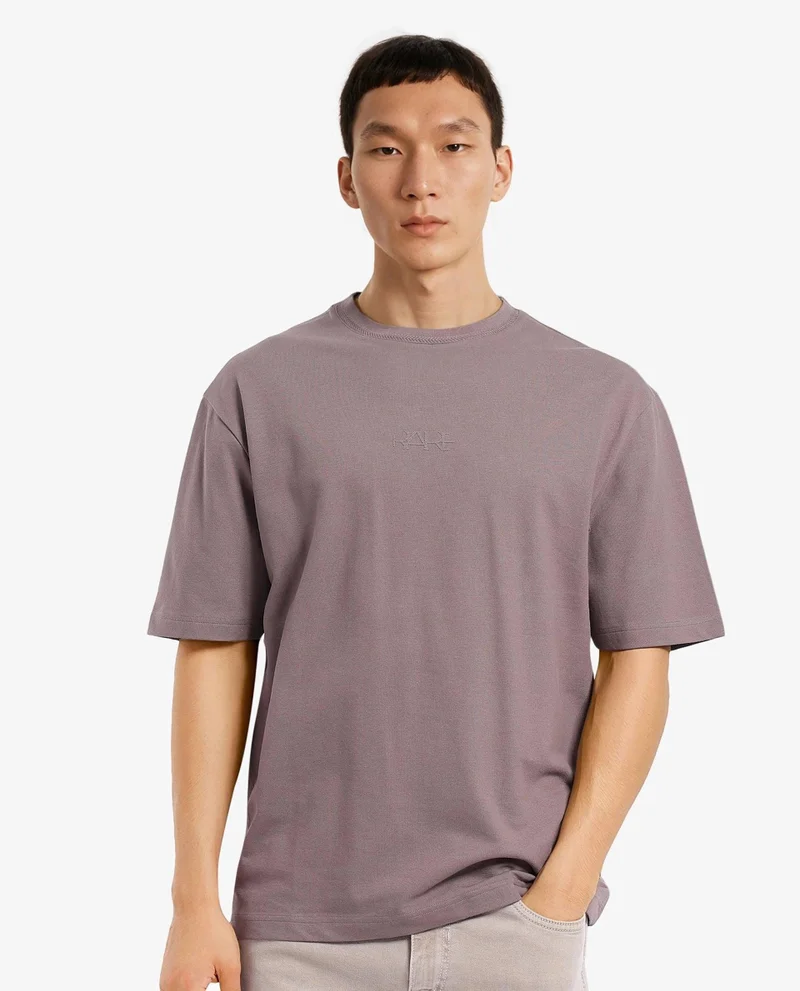 رير رابِت Men's Solid Oversized T-Shirt