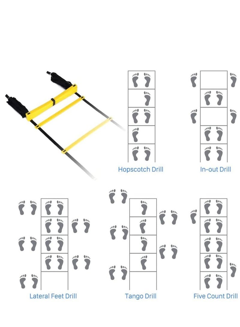 Generic Agility Ladder, Footwork Speed Training Drill Ladder, Agility Training Speed 8 Rung 13ft for Soccer, Football, Sports Training, Speed Agility Flexibility Ladder with Carrying Bag  - Image 2